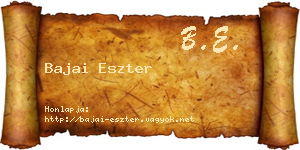 Bajai Eszter névjegykártya