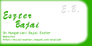 eszter bajai business card